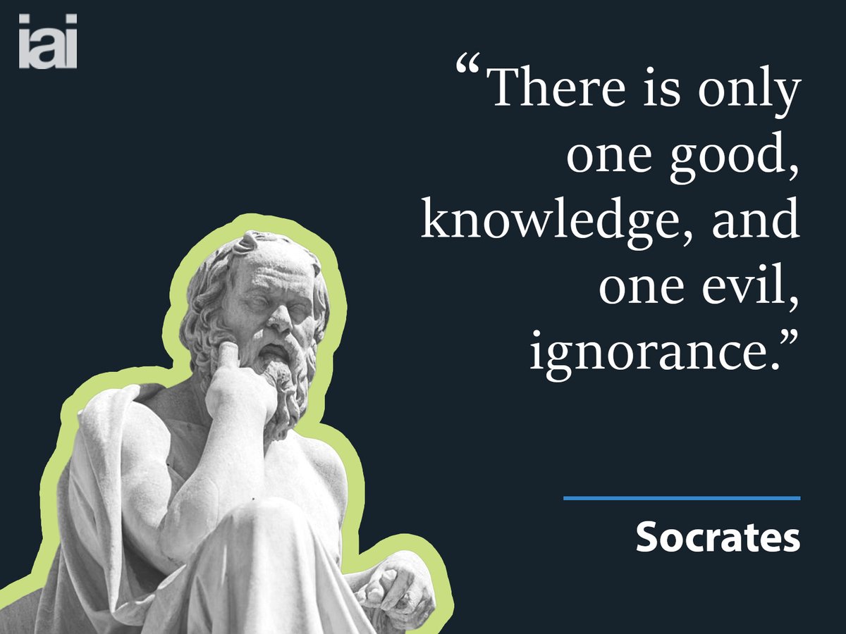 'There is only one good, knowledge, and one evil, ignorance.' - Socrates Follow us for your daily dose of philosophy 💭 #QuoteOfTheDay #Quotes #Socrates