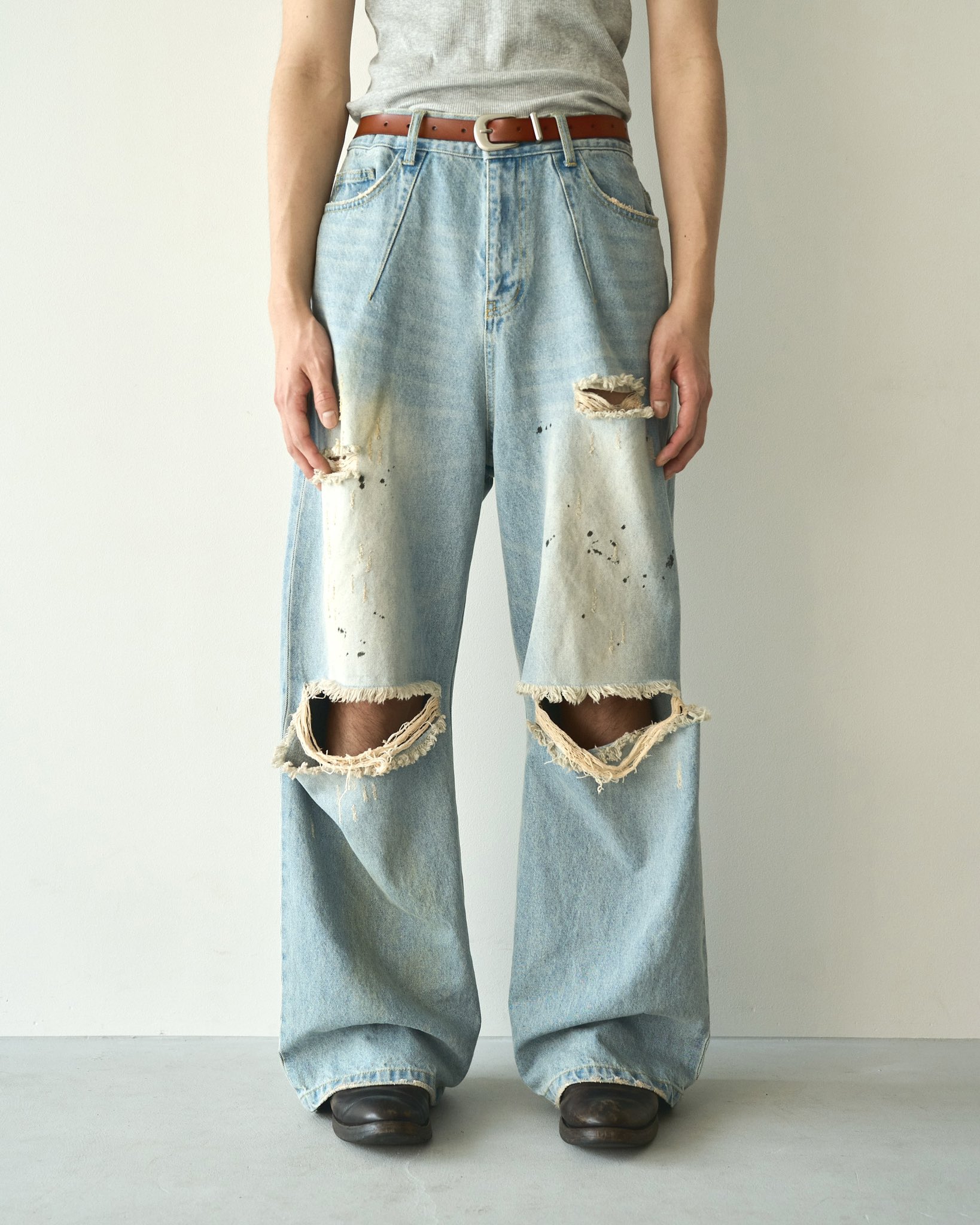 パンツ camphor wood wide baggy broken denim Camphor Wood on X: 