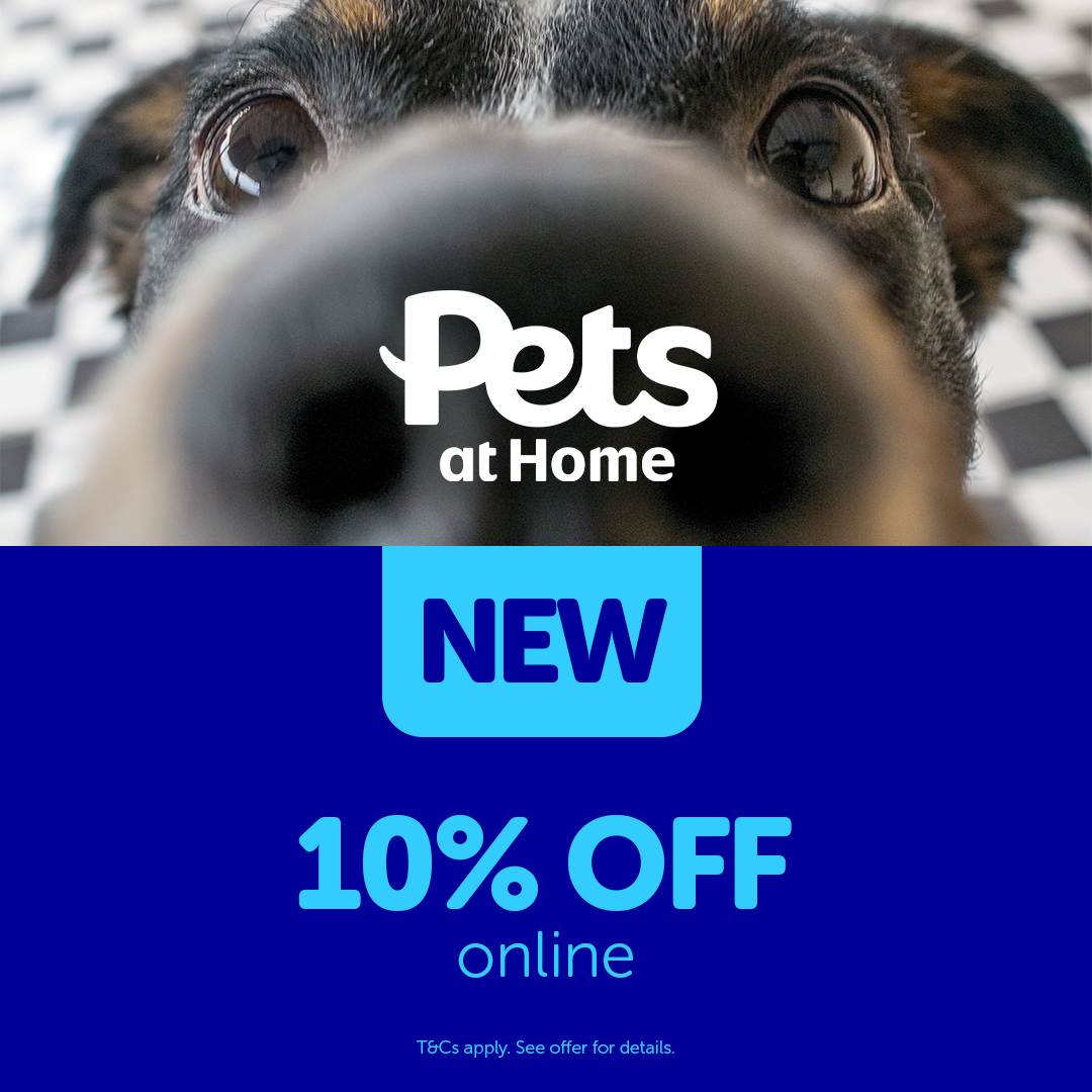Calling all pet-owners! This offer is for you… 🐾 We’re excited to announce our brand-new Pets at Home discount. Get 10% off when you shop online! 💙 Save now. 👇 ow.ly/Yojb50RSF5I T&Cs apply.