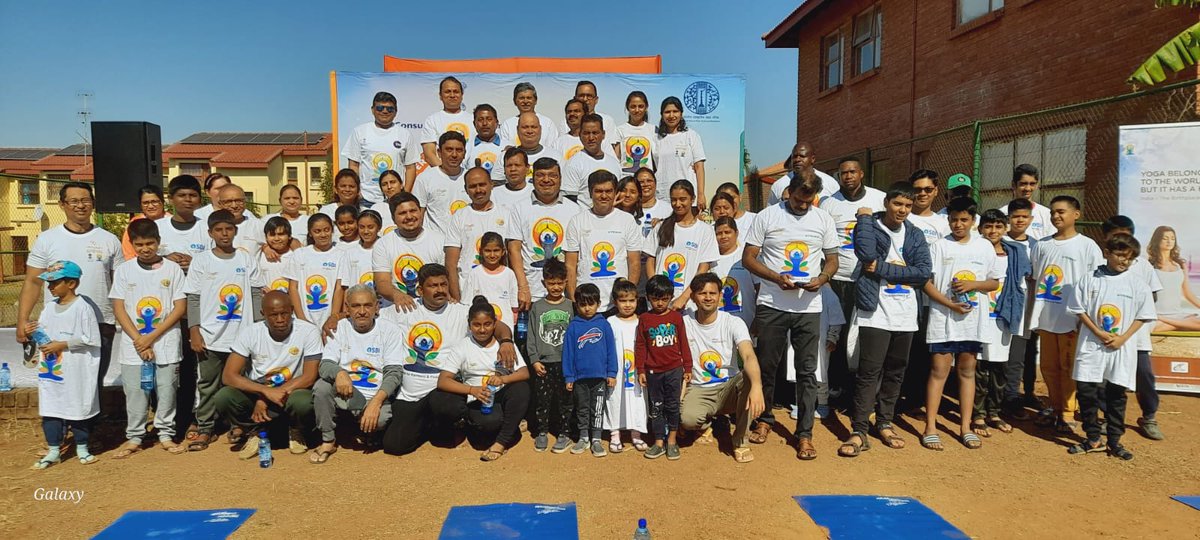 The Consulate organized Second Curtain Raiser event for the International Day of Yoga, 2024 at the Era Factory Premises North West Province. HC @prabhatk along with Yoga enthusiasts of all age groups participated in large numbers. #IDY2024 #Yoga2024 @hci_pretoria