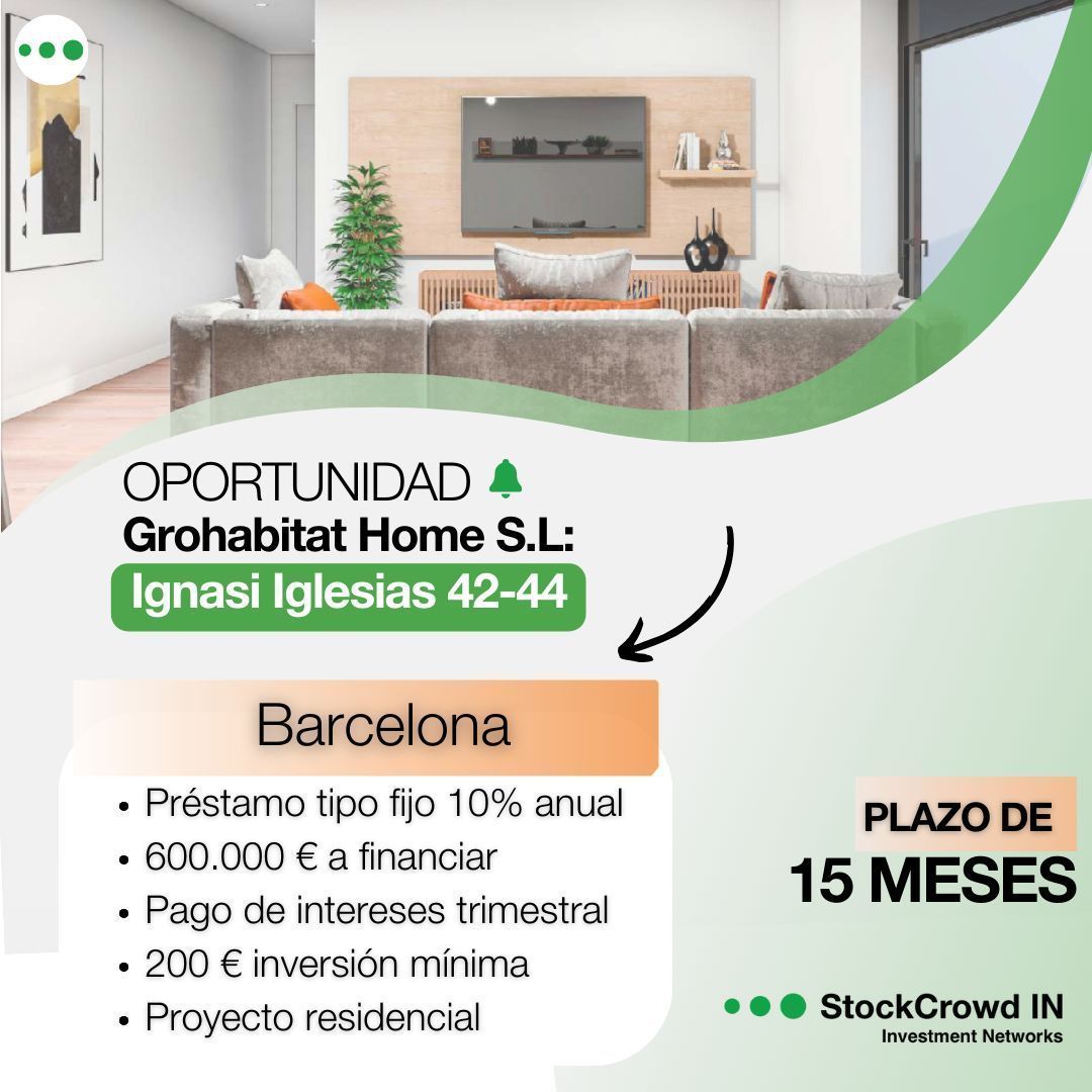 ⚡Muy pronto abriremos nueva oportunidad de Grohabitat Home S.L⚡
🔜 Mantente Atento: La promoción consiste en la construcción de 4 viviendas ubicadas en Barcelona. 
 Miércoles 29 de mayo.
Para más información pincha aquí: buff.ly/3KosOi9