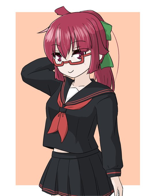 「glasses school uniform」 illustration images(Latest)