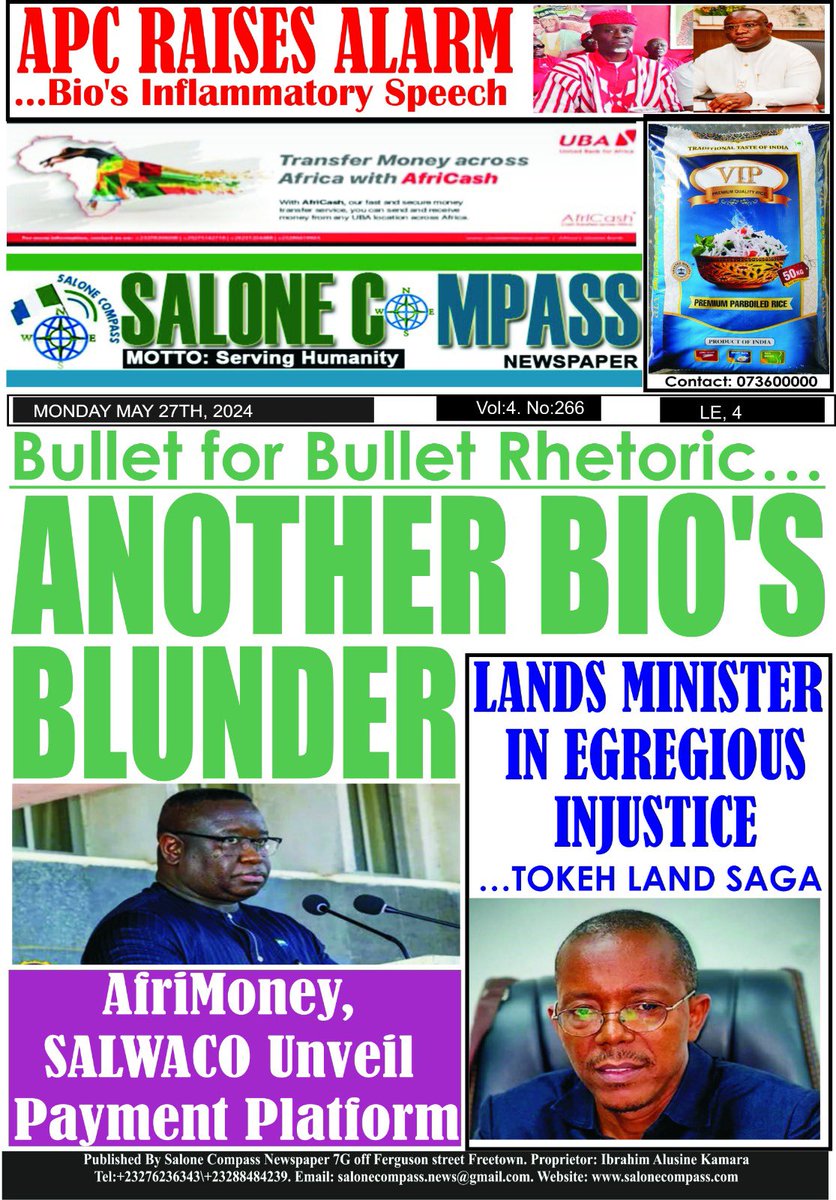 President of Sierra Leone, @PresidentBio has come under serious criticism for saying “bullet for bullet.” 

His statement has been interpreted as #genocidal while others have stated that the President is not making efforts to preach reconciliation, unity and peace rather he is