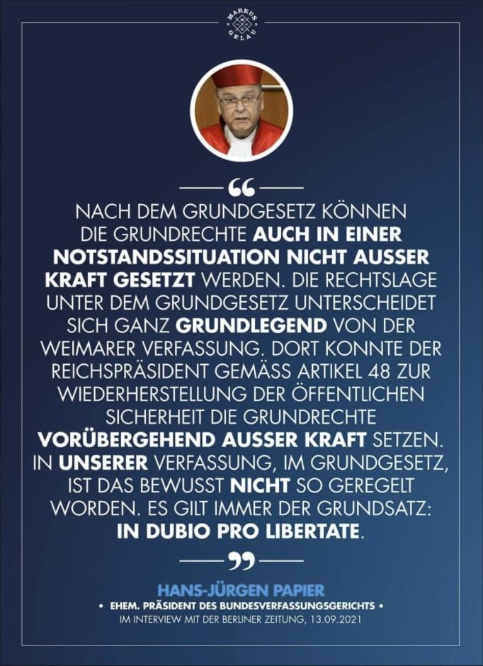 In dubio pro libertate, liebe Freunde! Im Zweifel für die Freiheit. WRV so schlimm wie der Pandemievertrag? Hier auch gleichzeitig noch mal der Beleg der Grundgesetzwidrigkeit der Lockdowns. Mal was zur Klarstellung! Nix für ungut, wenn es etwas härter wird ...😀😌, der Einstieg