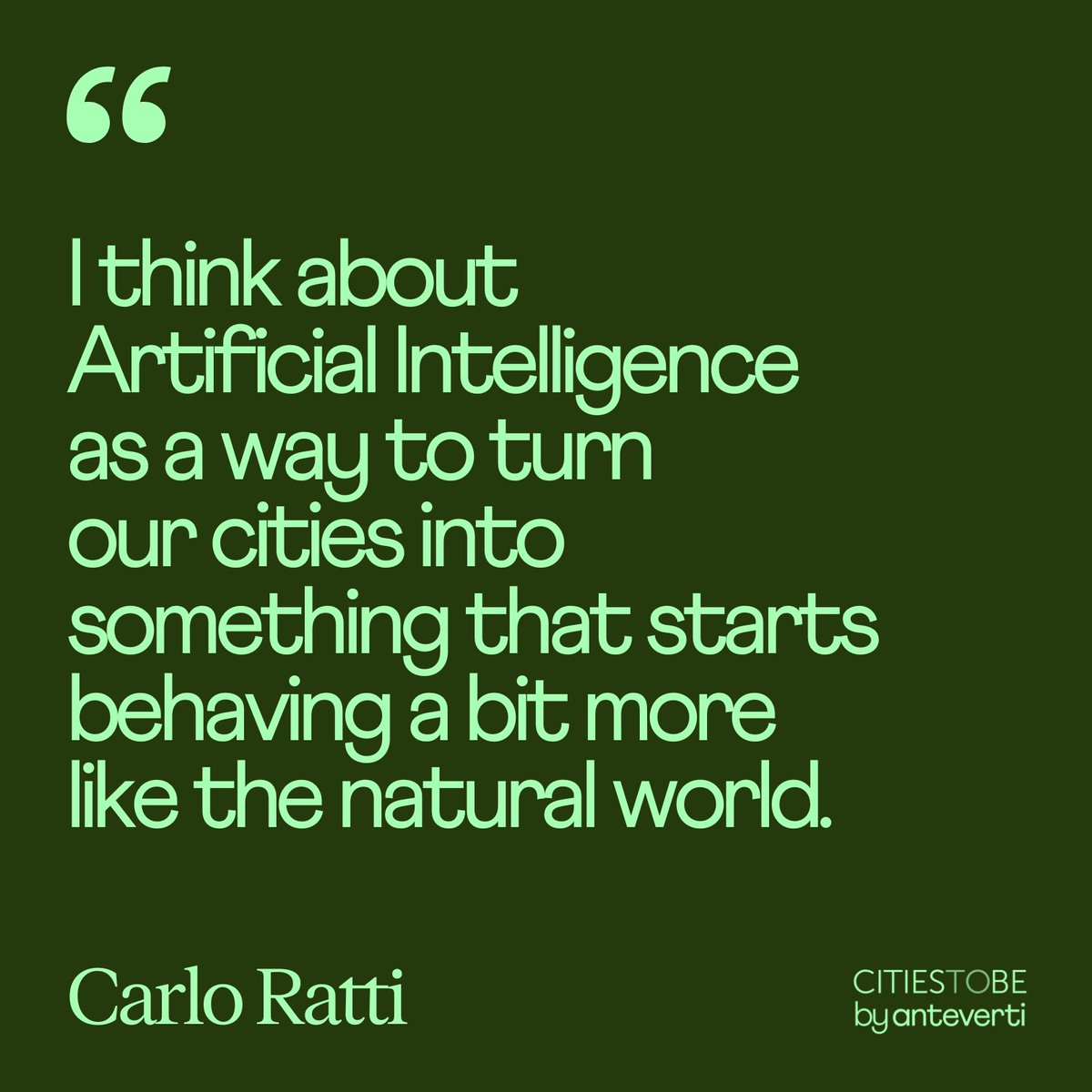 🪵💡Have you ever thought about the intersections between #AI and material #innovation?

🙎🏻‍♂️Professor Carlo Ratti (@crassociati) delves into the issue of #data, #innovation and #urban environment in our #CitiesToBe interview 👉🏻 citiestobe.com/data-and-the-u…