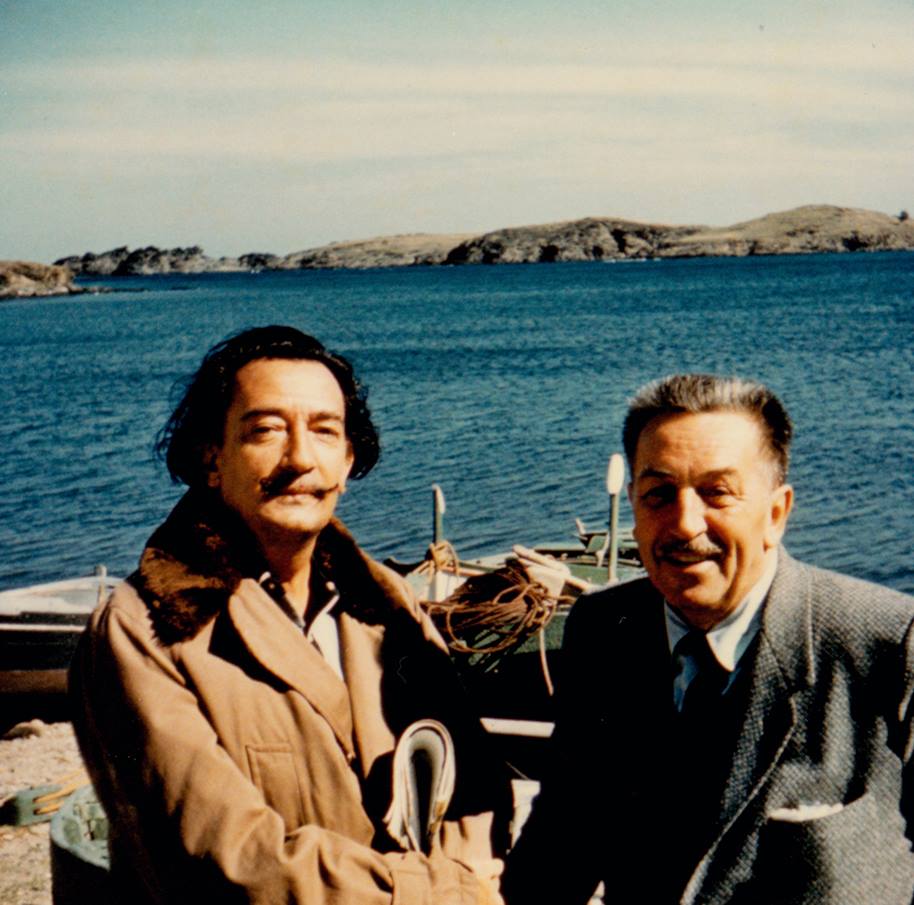 Salvador Dalí et Walt Disney, 1957.
