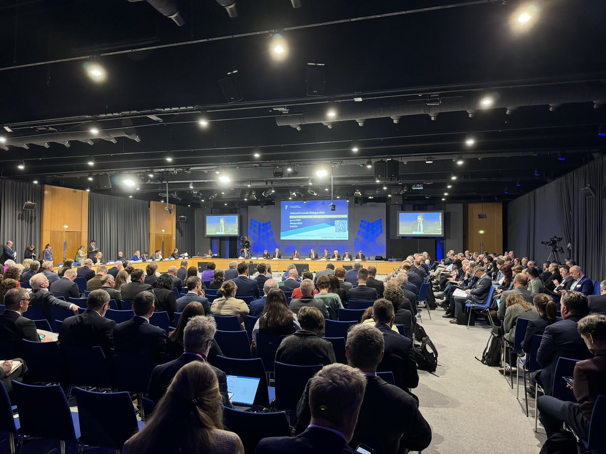 Today, Minister @Paschald and I are hosting the National Economic Dialogue at Dublin Castle. This is an important part of the Government’s preparations for #Budget2025 You can find all details and watch live here: gov.ie/en/publication… #NED24