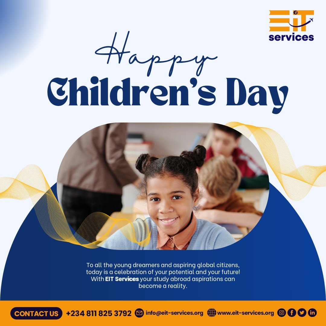 Happy Children's Day!

#childrensday #studyabroad #studyinuk #studyincanada #studyinusa #careerprogression #eit_services