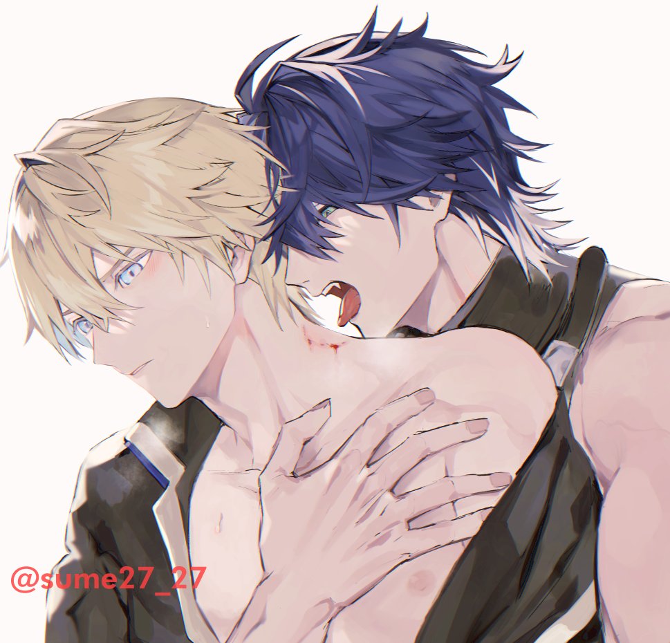 sume27_27's tweet image. #サンジェパ版1d1w
お題：『噛み跡』『かなわないならいっそ』お借りしました。
漫画と絵セットで上げたくて合計で+4hのオーバーです…💣🛡
#サンジェパ　#sampard