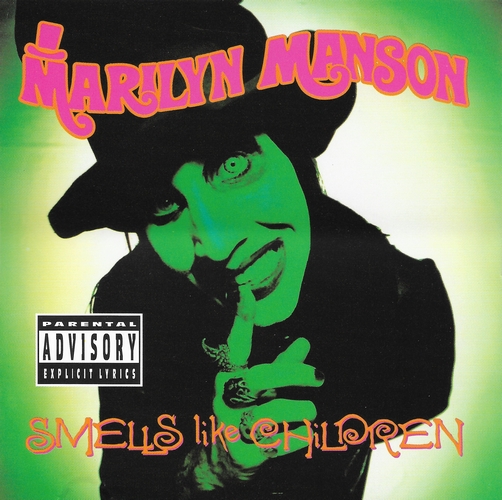 #背景グリーンのジャケ貼ろうぜ 

Marilyn Manson 'Smells Like Children' (EP, 1995) #HeavyMetal #IndustrialMetal