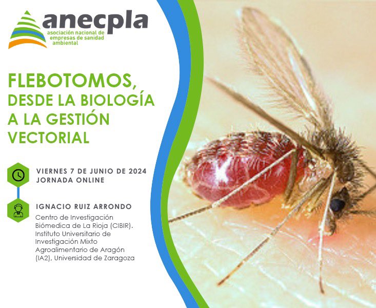 El próximo 7 de junio, ANECPLA organiza un nuevo webinar exclusivo para asociados sobre Flebotomos, desde la biología a la gestión vectorial. Los flebotomos son pequeños insectos, cuya picadura puede transmitir enfermedades como la leishmaniasis, la bartonelosis y algunas
