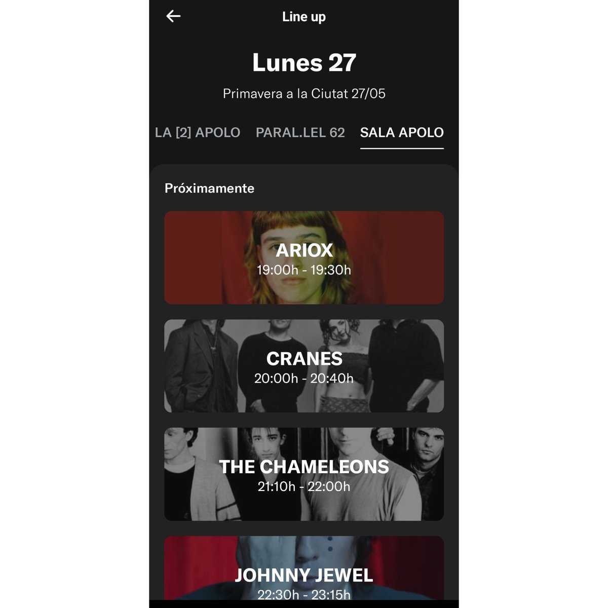 100% Ready for @primavera_sound Primavera a la Ciutat Day 1! @ariox @cranesmusicofficial @thechameleonsband Johnny Jewel Lives at @sala_apolo ! #psvip #ps2024 #ps24 #ILoveBarcelona #MusicObsessions