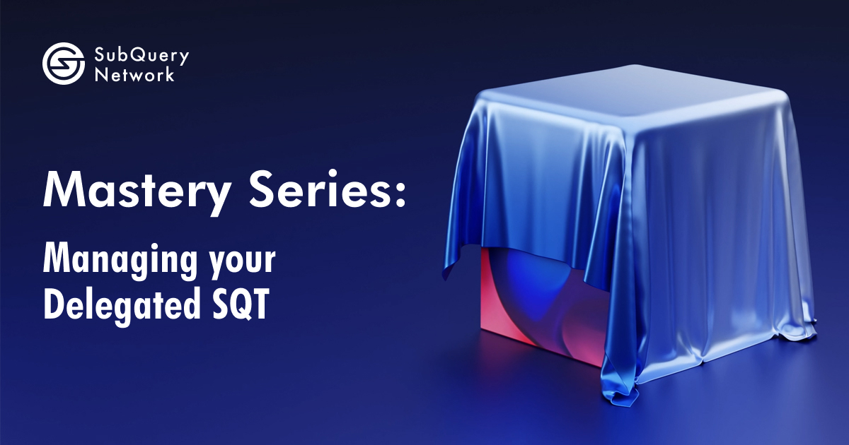 Looking to bolster your gains on the SubQuery Network? 🤑

Unearth the secret to boosting your earnings by managing your delegated SQT tokens effectively in this week's Mastery Series!

Click to learn more and boost your earnings 👇
bit.ly/44Vj6gV