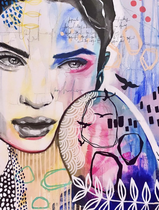 YearoftheWoman_'s tweet photo. Different Styles and Mixed Media. What do you all  think? @yasminshimaart 🖌️🖼️🎨 We think its 🔥 https://t.co/3l9cv56Dgr
