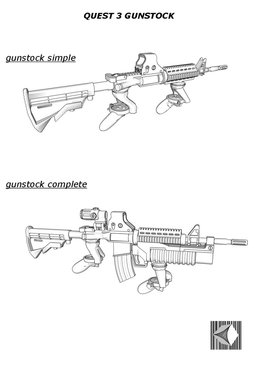 🧲 META QUEST 3 GUNSTOCK - STOCK MAGNETIC - VIRTUAL REALITY SHOOTERS
➡️ 3D model: cults3d.com/:1841404
💡 Designed by Rafaellacerda3d

<a href="/cults3d/">Cults.</a> #3dPrinting