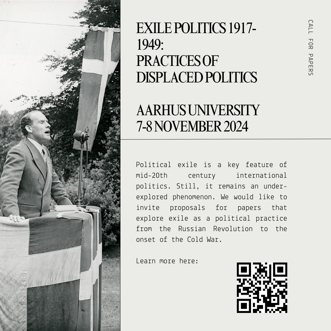 Come join us for two days of discussions of exile politics in Århus this fall! Read the call for papers here and send us your hottest take on exile as a political practice! We look forward to hearing from you :) cas.au.dk/en/denmark-in-…