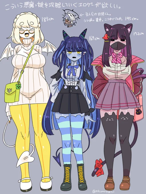 こういう悪魔娘が出てくるエロゲー作りたい。