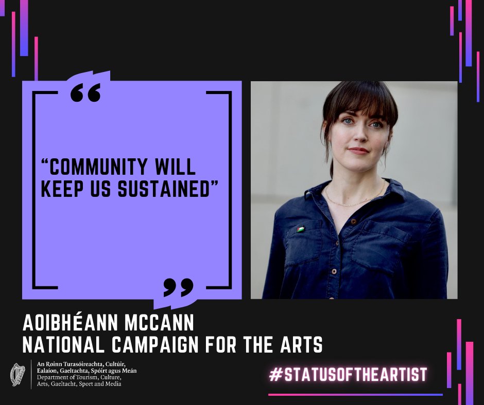 The difficulties faced by artists due to the housing crisis was discussed today at #statusoftheartist conference, where Aoibhéann McCann talked about the problems when artists have to leave their community areas due to housing costs, and thereby lose that vital support structure.