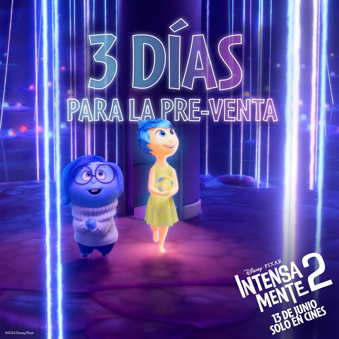 ¡En 3 días se activa la preventa de #InsideOut2! @DisneyStudiosLA y @Pixar presentan #IntensaMente2, 13 de junio en cines. 💻 moviecrazyplanet.com/?p=5530ľ
