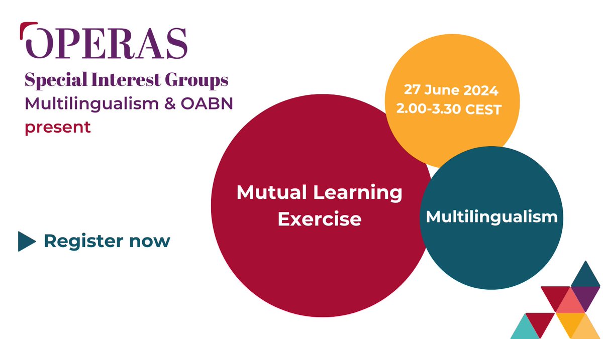 Debater maneiras práticas de adoção do multilinguismo na comunicação de ciência é o objetivo do próximo "Mutual Learning Exercise", da infraestrutura <a href="/OPERASEU/">OPERAS Research Infrastructure - not posting on X</a>. O evento, online, é aberto a todos, e decorre através do Zoom no dia 27 de junho. 

Saiba mais: bit.ly/uc-openscience…