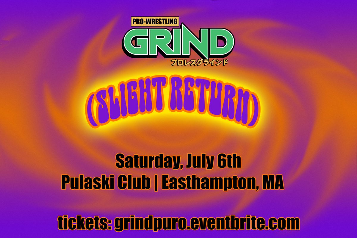 Happy Memorial Day! Pro Wrestling GRIND (Slight Return) takes place July 6th in Easthampton, MA. 🎟️: GRINDPURO.eventbrite.com