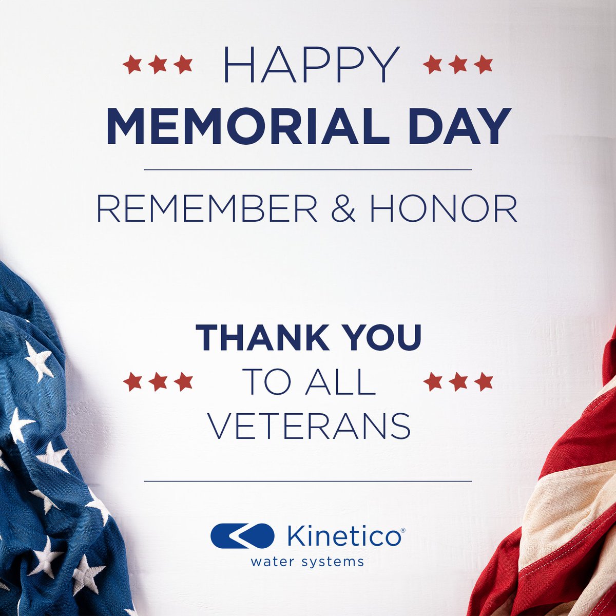 Happy Memorial Day from #Kinetico 💙
Make sure you're staying #hydrated this weekend while you're honoring our nation's heroes 🇺🇸

#memorialday #drinkingwater #drinkmorewater #kineticowater #memorialdayweekend