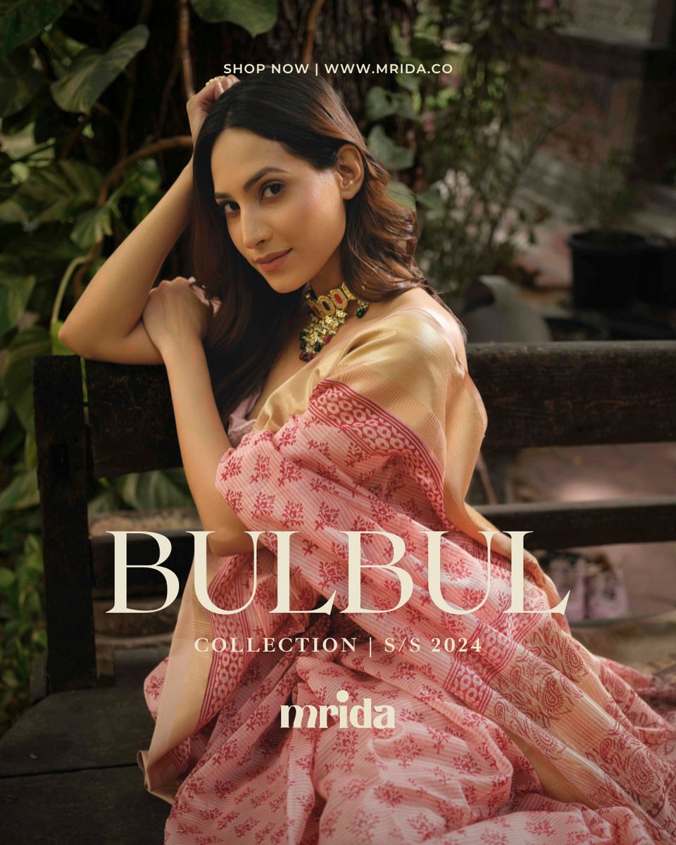Celebrate the effortless elegance of #TheBulbulCollection, a tribute to spring's vibrant hues and handloom artistry. 

Our lightweight, breathable Maheshwari cotton silk sarees are perfect for every occasion. 
Explore Now!

#MridaSarees #FashionGoals #Handloom #MadeInIndia