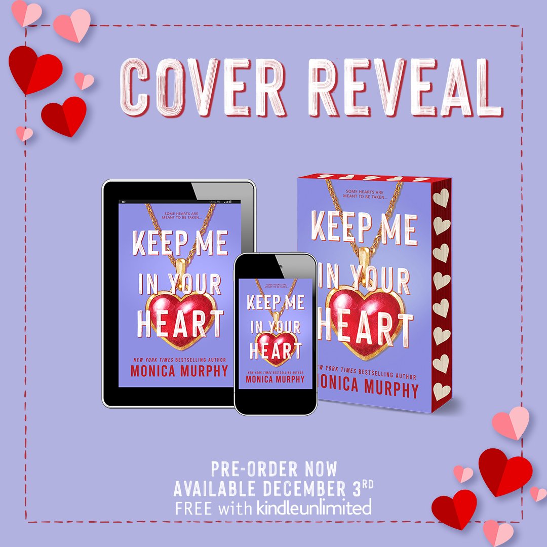 bdunn0926's tweet image. Monica Murphy has revealed the gorgeous cover for Keep Me In Your Heart!
Releasing December 3, 2024.

 Pre-order today!
mybook.to/KMIYH
Add to Goodreads: bit.ly/44VxWnI

#LancasterPrep #Billionaire #BoyObsessed #ComingofAge #GrumpySunshine #valentineprlm