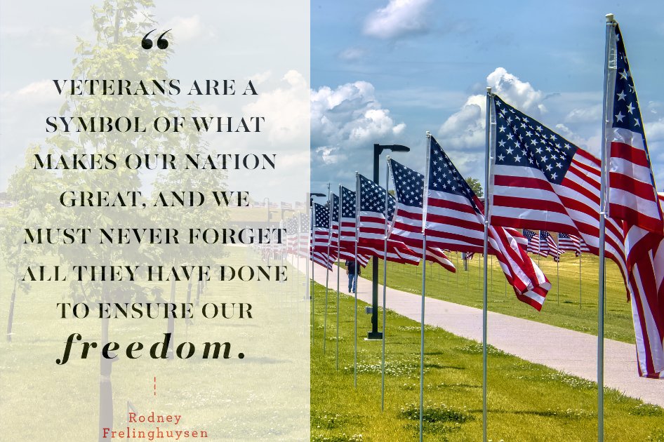 Veterans are a symbol of what makes our nation great, and we must never forget all they have done to ensure our freedom. - Rodney Freylinghuysen #MemorialDay2024 #HonorOurHeroes #NeverForget