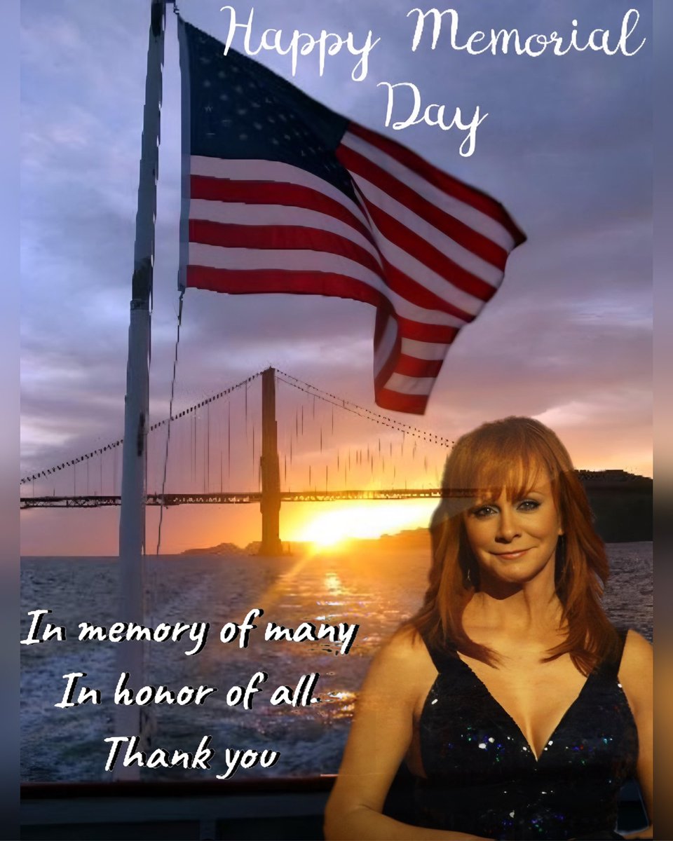 Happy Memorial Day 🇺🇸Reba posted a quote from Teddy Roosevelt on this day several years ago and it really hit home. “Those who have long enjoyed such privileges as we enjoy, forget in time that men have died to win them.” #reba #memorialday #theodoreroosevelt @reba