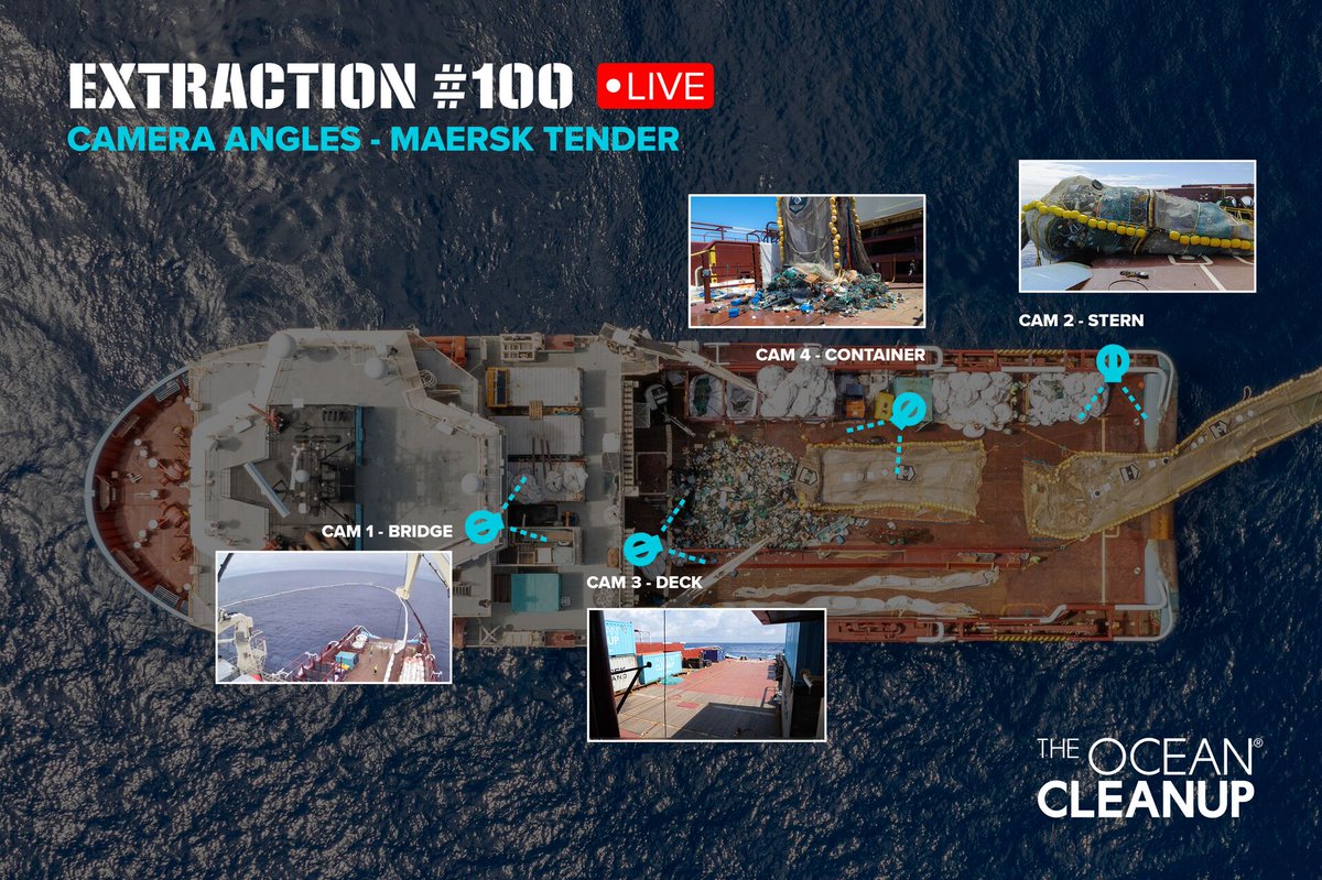 This Wednesday, we will livestream our 100th plastic extraction from start to finish directly from the Great Pacific Garbage Patch via @Starlink on our YouTube channel and here on X.