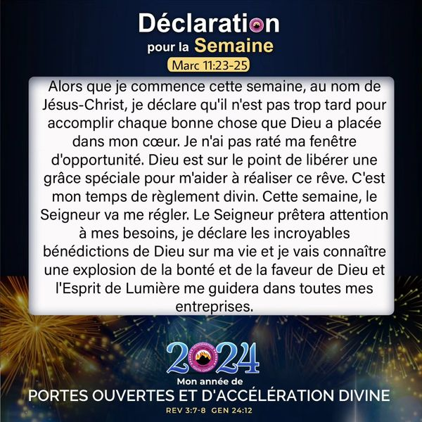 mfmintlhqyouth's tweet photo. Declaration For The Week (26/05 - 01/06) 2024

PLEASE DECLARE THIS EVERY MORNING BEFORE STEPPING OUT OF YOUR HOUSE THIS WEEK

#DeclarationForTheWeek
#MfmIntlHqYouth
#ThePlaceOfHisGreaterGlory https://t.co/vF2AqmF9PT