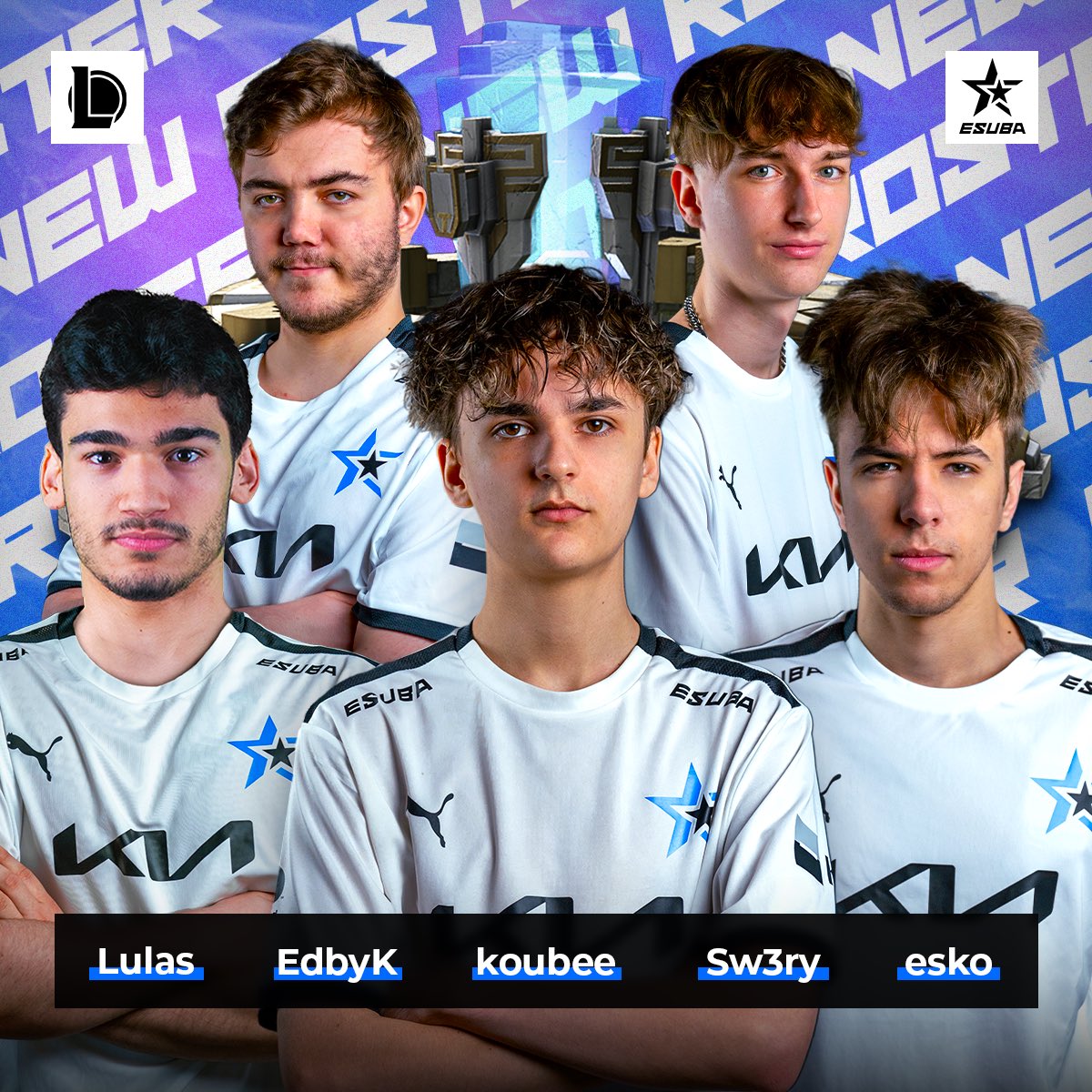 LOL MAIN ROSTER SUMMER 2024 ☀️

🇨🇿 <a href="/EdbyK27/">Daniel Suchý</a> 
🇵🇹 <a href="/lulaslol/">Luís Miguel</a> 
🇨🇿 <a href="/koubee_lol/">koubee</a> 
🇨🇿 <a href="/adcEsko/">Esko</a> 
🇨🇿 <a href="/Sw3ry_lol/">Sw3ry</a> 

🇨🇿 @Knedlaa (Jungle sub)

🇨🇿 <a href="/elmo_lol1/">Elmo</a> (Head coach)
🇨🇿 <a href="/Kizuro_lol/">Adam Pokorný</a> (Assistant coach)
🇨🇿 @NBLJustRias (Team Manager)

Restart. Zpět k našim odchovancům. 💙

#ModraKrev