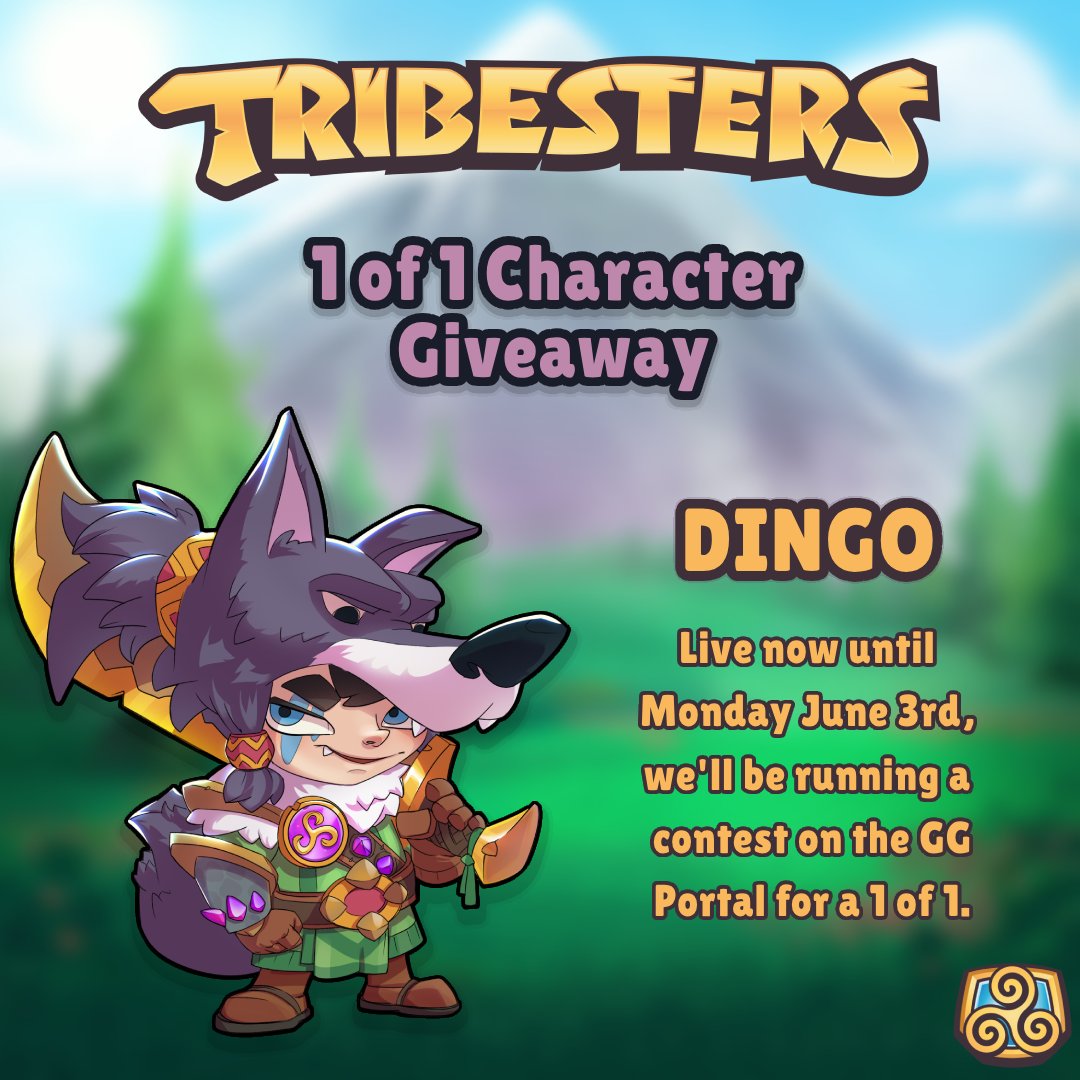 This is a big one... A lucky winner will take home a Tribesters 1 of 1 Character called Dingo! 🏆 Join the contest, part of the Ronin ecosystem Carnival campaign. The winner will be randomly selected on June 3rd. Don't miss your chance, link here: bit.ly/Dingo1of1