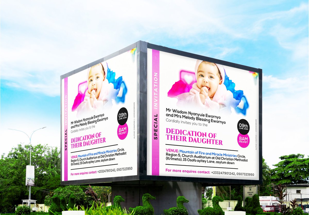 alphicgraphix's tweet photo. Child Dedication Flyer
.
DM Always Available
WhatsApp: +233 (0) 53 038 1039
Email: alphicsgraphix@gmail.com
.
#AlphicGraphix
#GodIstheDesigner https://t.co/0xEVQsHxEu