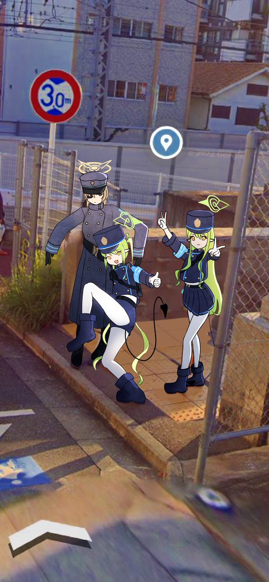 #ブルアカ 
ヒカリ✌️ノゾミ✌️スオウ