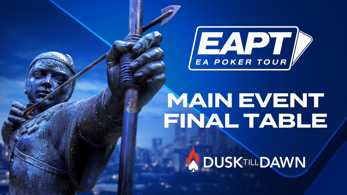 Nothing like a bit of live streamed poker on a bank holiday Monday!

We will be live from <a href="/DTD_Club/">Dusk Till Dawn</a> as soon as we reach the final table of <a href="/eaptpoker/">EAPT</a> Main Event today! 

£75K for 1st place🥇

👀 Watch here: youtube.com/live/wl4QxJ8tx…

18+ Content begambleaware.org