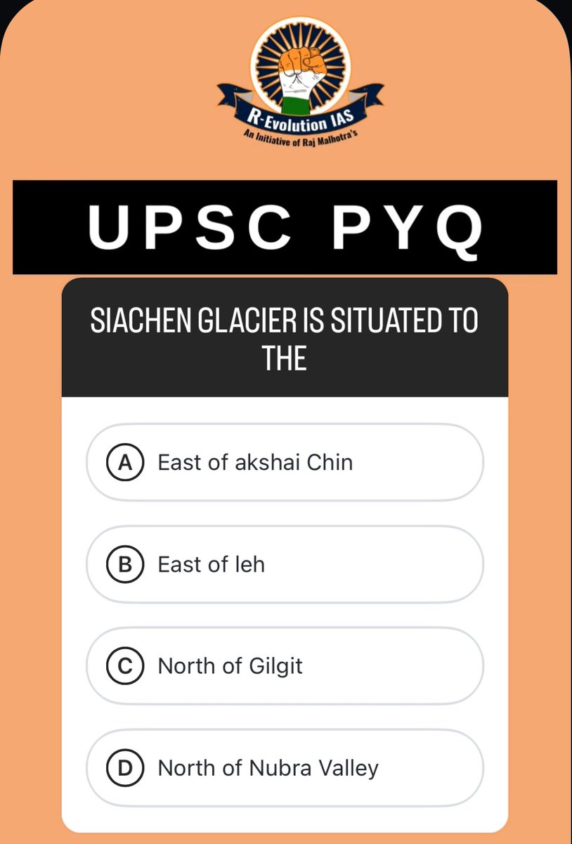 Let’s test your location aptitude.

Solve this PYQ already asked in UPSC CSE,

Whats the correct answer?
Let me know in the comments 👇