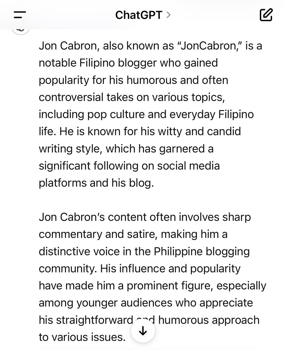 joncabron's tweet photo. pinakilig ako ng chatgpt kasing kilig nung kay dj kay jasmine. https://t.co/Ez6Gy0plLi