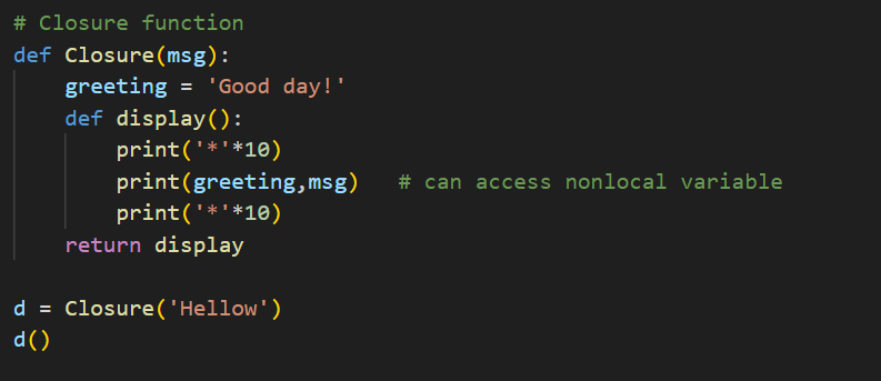 chetan_sonigra's tweet image. #100daysofcodepython 🚀 Day 32 of #100DaysOfCode in Python: Mastering Advanced Concepts
Learnt about Iterators, generators, closure function and decorators.
#Python #CodingJourney #Iterators #Generators #Decorators #CodeEfficiency
