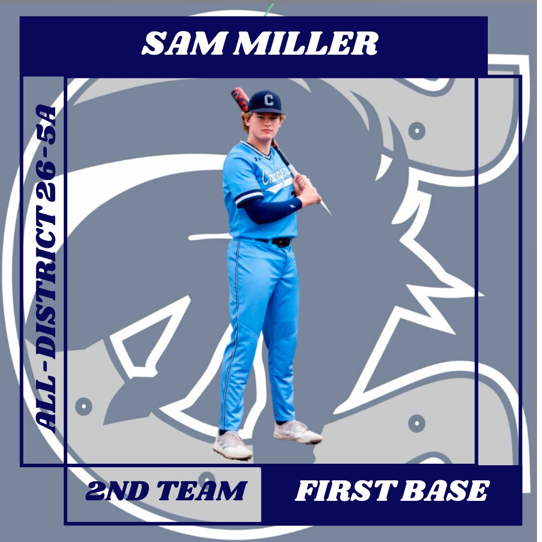 Champion Charger Baseball (@chargerbsb) on Twitter photo 2024 All-District 26-5A
2nd-Team All-District
<a href="/MatthewBooth27/">Matthew Booth</a> - Pitcher
<a href="/CameronLogan24/">Cameron Logan</a> - Outfield
<a href="/Ajgrizzaffi20/">Angelo “AJ” Grizzaffi Jr</a> - Pitcher
<a href="/Sammiller2025/">Samuel Miller</a> - First Base 2024 All-District 26-5A
2nd-Team All-District
<a href="/MatthewBooth27/">Matthew Booth</a> - Pitcher
<a href="/CameronLogan24/">Cameron Logan</a> - Outfield
<a href="/Ajgrizzaffi20/">Angelo “AJ” Grizzaffi Jr</a> - Pitcher
<a href="/Sammiller2025/">Samuel Miller</a> - First Base