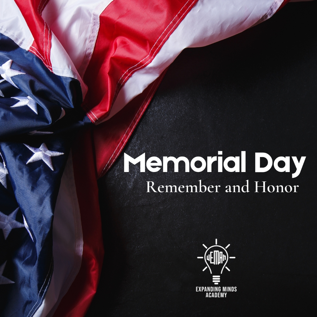 Honoring the brave heroes this Memorial Day who sacrificed for our freedom. Reflect on their courage and enjoy this special day with loved ones. 🇺🇸❤️ #MemorialDay #ExpandingMinds #HonoringHeroes #ExpandingMindsAcademy #FamilyTime #ChildcareCommunity