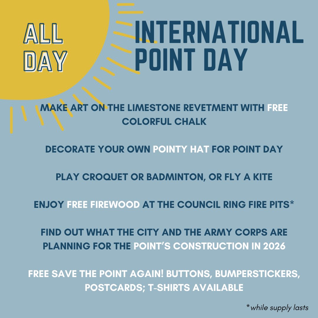 TODAY is Point Day! Join us at The Point all day ☀️