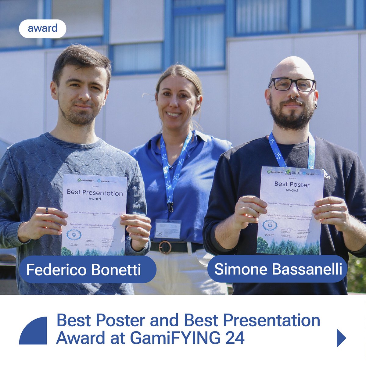 FBK_research's tweet image. 🔬Proud of Our Researchers for their 🏆Awards! 
Federico Bonetti, Simone Bassanelli, @antbucc, @federicagini31, Annapaola Marconi, @StefanoTonetta, Alessandro Cimatti, Alberto Griggio e Luca Bergamasco!

@MODIS_Unit  @RSLabUniTrento @IEEE_GRSS 
#Awards