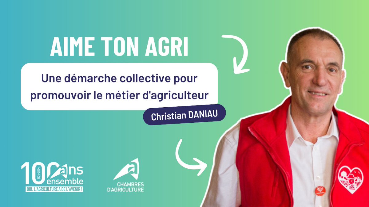 🌱L'#innovation en agriculture
Découvrez #AimeTonAgri, une démarche collective pour promouvoir et expliquer le métier d'agriculteur.
🔎@DaniauChristian, agriculteur et Président de la @chambagri16, nous présente cette démarche de communication positive.
🎥youtu.be/Z6IxoWn6jlY?si…