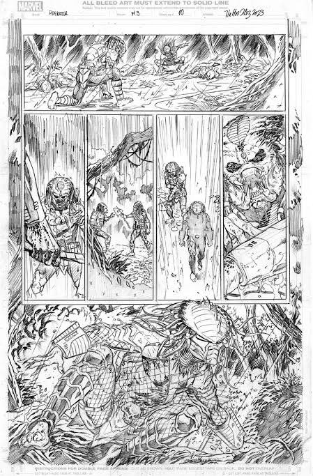 Predator page i did for @Marvel . Still have dome of them available for purchase! Damn this series was fun to work on!