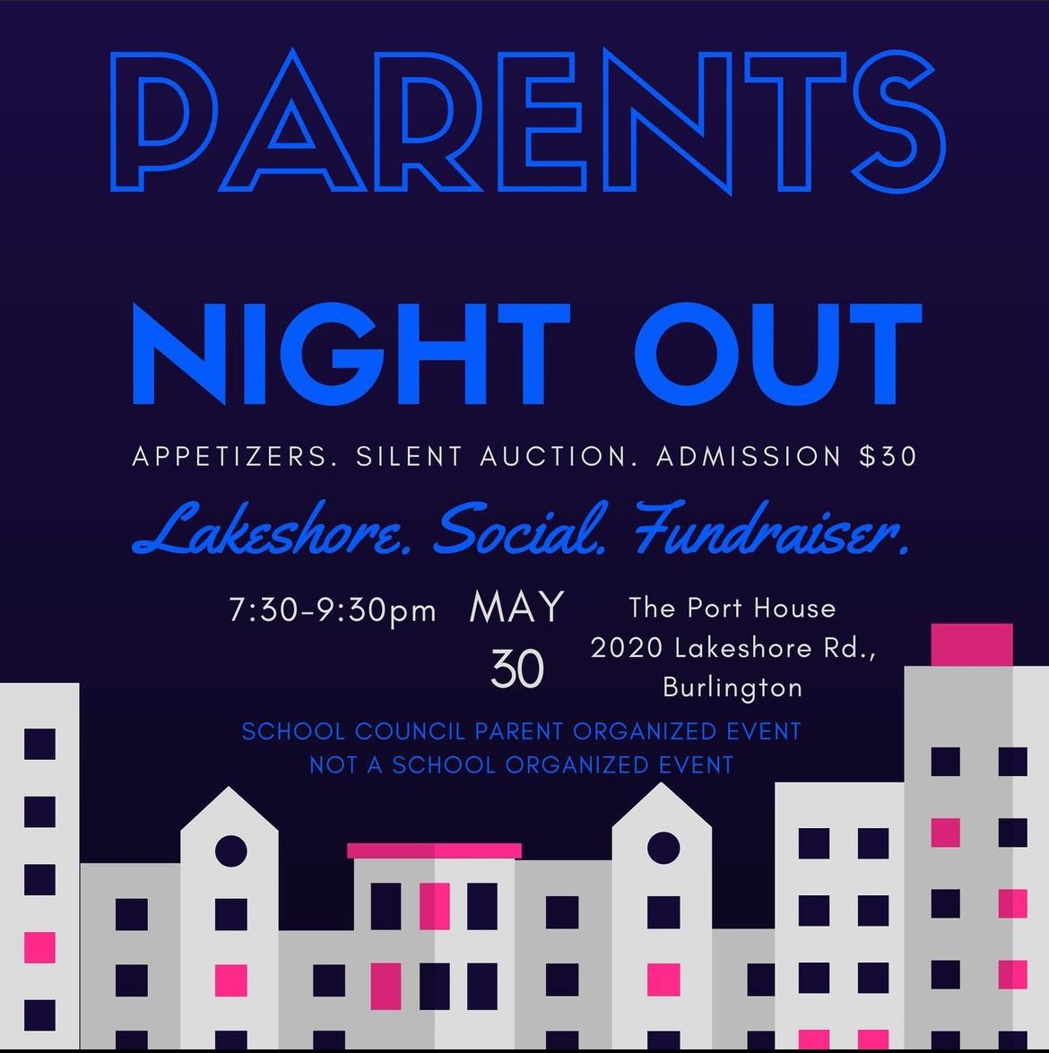 Our Lakeshore School Council is organizing a social for our parent community on Thursday, May 30th, starting at 7:30pm.  Check it out!