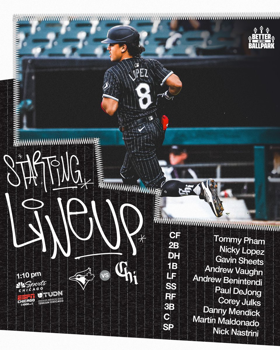 Today's #WhiteSox starting lineup ⤵️