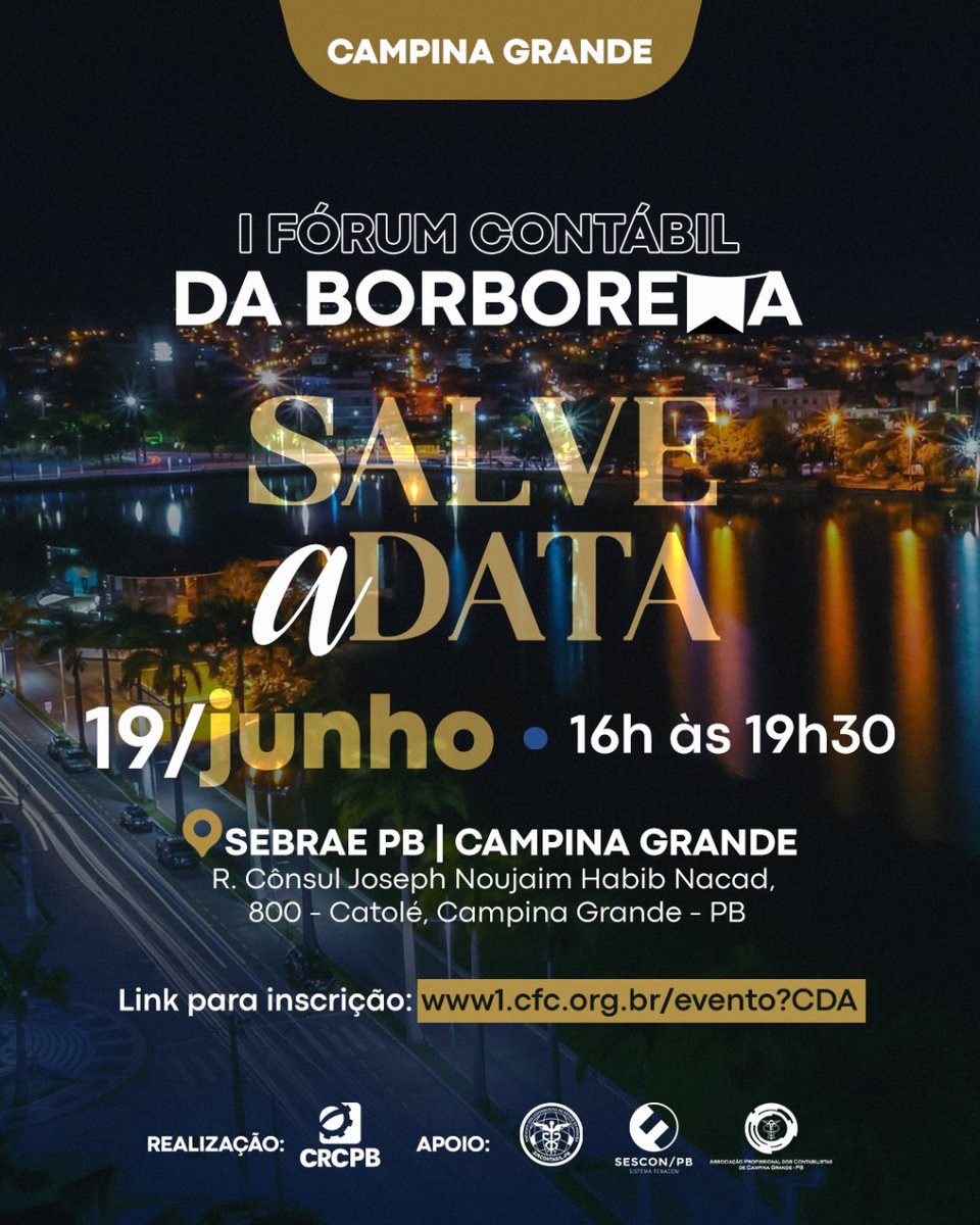 crcparaiba's tweet photo. 📍Local: Sebrae
📆 Data: 19 de junho
⏰ Horário: 16h 

Os interessados devem acessar o link e realizar a inscrição: https://t.co/3TP4Btp1rV

#CRCPB https://t.co/g8T4m6ydwD