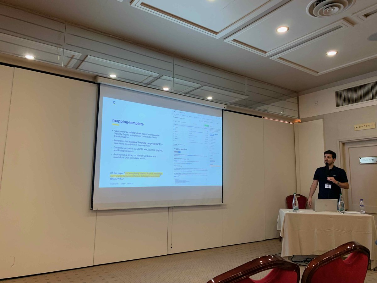 KGC Workshop (Inactive account) (@kgc_workshop) on Twitter photo <a href="/IDLabResearch/">IDLab</a> <a href="/eswc_conf/">ESWC Conferences</a> <a href="/SittMinOo4/">Sitt Min Oo</a> <a href="/ClausStadler/">Claus Stadler</a> The last participant is <a href="/mario_scrock/">Mario Scrocca</a> from <a href="/Cefriel/">Cefriel</a>, presenting mapping-template in both tracks!
Code β‘οΈβ‘οΈ github.com/cefriel/mappinβ¦ <a href="/IDLabResearch/">IDLab</a> <a href="/eswc_conf/">ESWC Conferences</a> <a href="/SittMinOo4/">Sitt Min Oo</a> <a href="/ClausStadler/">Claus Stadler</a> The last participant is <a href="/mario_scrock/">Mario Scrocca</a> from <a href="/Cefriel/">Cefriel</a>, presenting mapping-template in both tracks!
Code β‘οΈβ‘οΈ github.com/cefriel/mappinβ¦